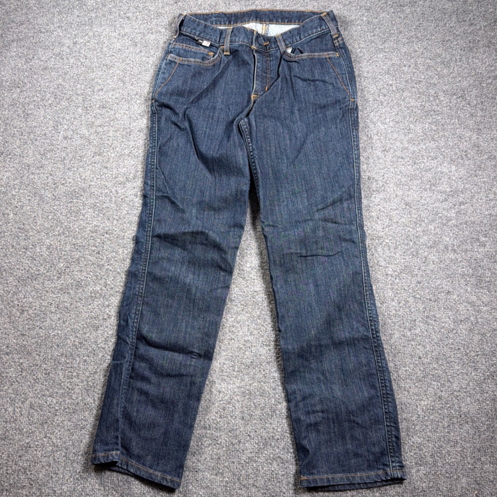 Carhartt FR Flame Resistant Jeans Womens 6 Short Blue Denim CAT 2 102688-417